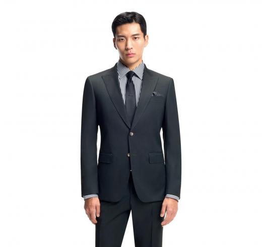 BOSS Abito Uomo Due Pezzi Slim Fit Misto Lana H-Huge 2Pcs Peak 253  50557273 Verde Petrolio