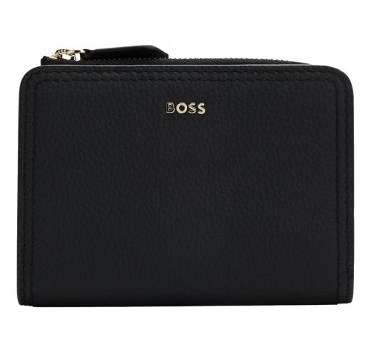 BOSS Portafoglio Donna Lenah Small Wallet 50558032 Pelle Martellata Colore Nero