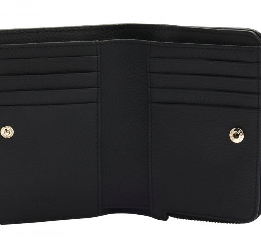 BOSS Portafoglio Donna Lenah Small Wallet 50558032 Pelle Martellata Colore Nero