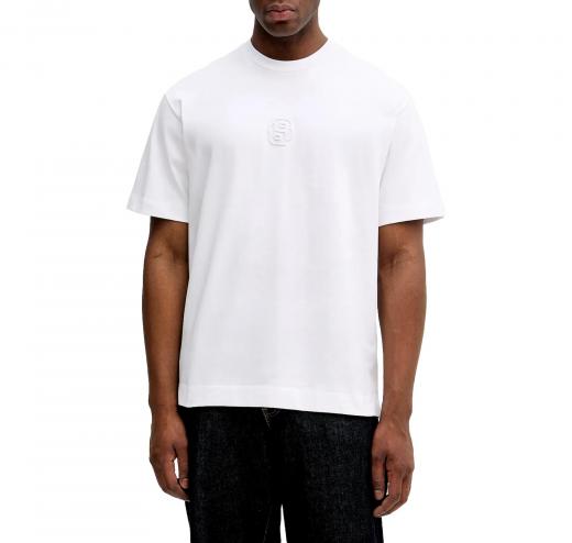 BOSS T Shirt Uomo Girocollo Over Cotone C Tames 50555106 Colore Bianco