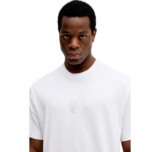 BOSS T Shirt Uomo Girocollo Over Cotone C Tames 50555106 Colore Bianco