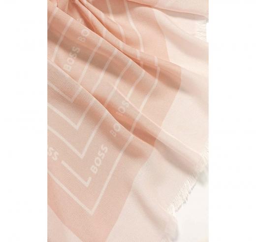 BOSS Foulard Donna Tessuto Fine Modal Seta Colore Rosa Salmone Modello 50521800