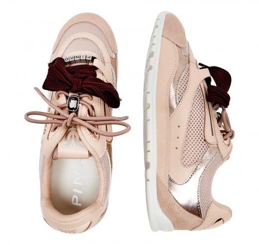 PINKO Sneakers Donna YULIA 01 In Pelle Scamosciata SS0185 Colore Rosa P26
