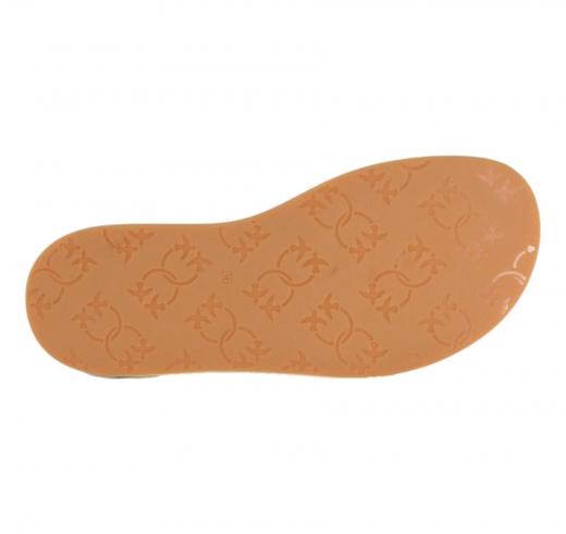 Pinko Ciabatte Donna in Pelle Love Birds SD0525 Fiona 03 Fascia Imbottita Colore Bianco Panna Z12