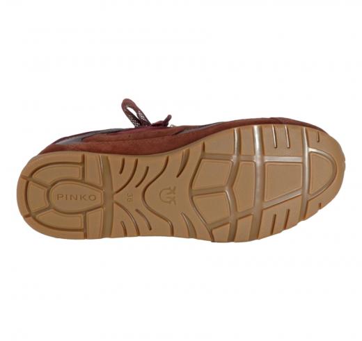 PINKO Sneakers Donna YULIA 01 In Pelle Scamosciata SS0185 Colore Bordeaux CR8