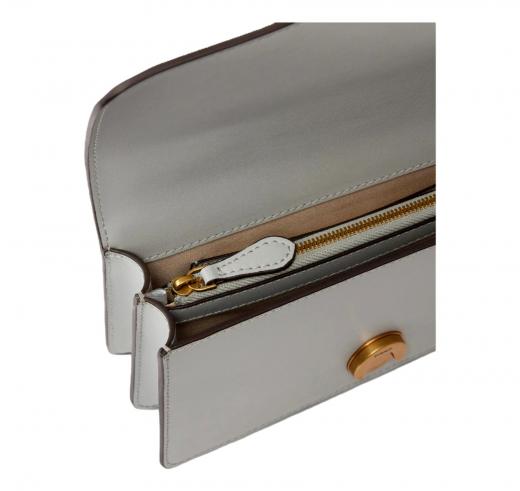 PINKO Borsa Donna a Tracolla Love One Mini In Pelle Colore Grigio Perla 105856 K32Q