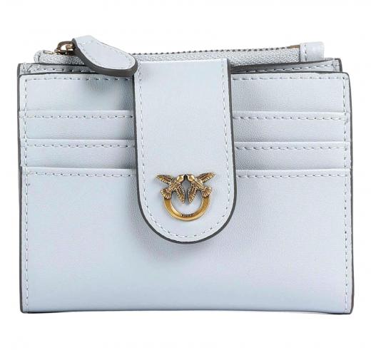PINKO Portafoglio Donna In Pelle Multi Purpose Wallet 103610 E37Q Colore Azzurro