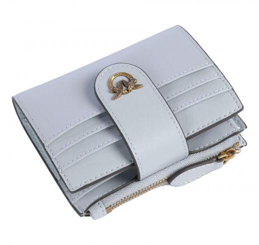 PINKO Portafoglio Donna In Pelle Multi Purpose Wallet 103610 E37Q Colore Azzurro