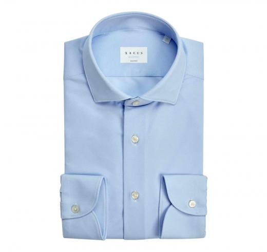 XACUS Camicia Uomo Active Shirt Evolution 11460002 Classic Fit Elasticizzata Azzurro