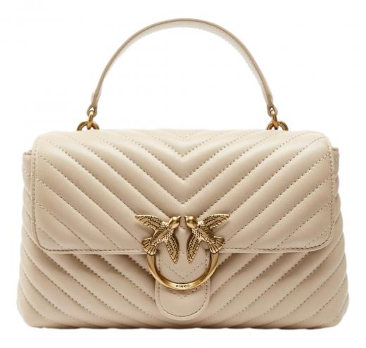 Pinko Borsa Donna Love Bag Puff Classic Lady in Nappa Chevron 100043 Colore Beige C50Q