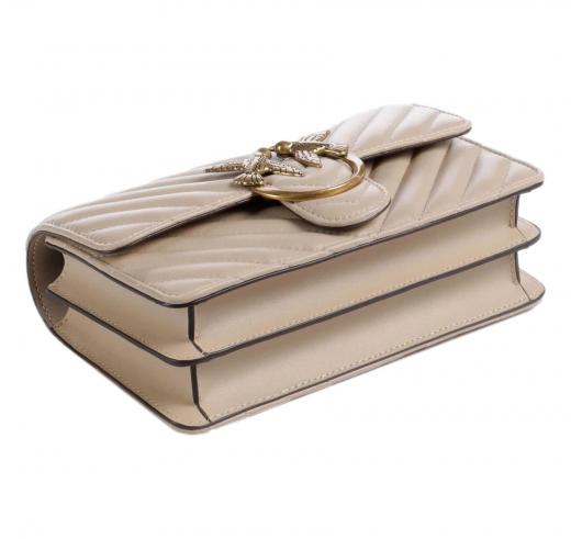 PINKO Borsa Donna Love One Mini Chevron 100074 Colore Beige C50Q