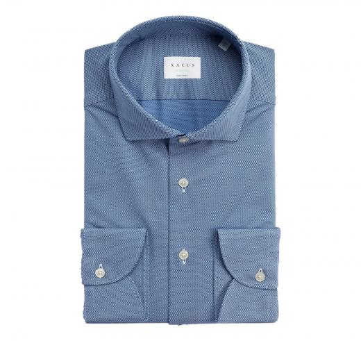 Camicia Uomo Collo Francese Piccolo Armaturata Blu Slim Fit Active EVOLUTION 11460043