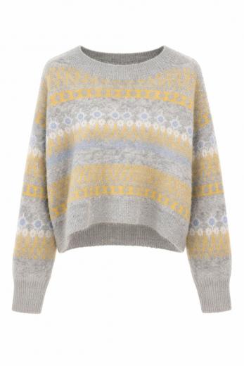 BOSS Maglione Donna Girocollo In Misto Lana C Fimosa 50525157 Colore Grigio
