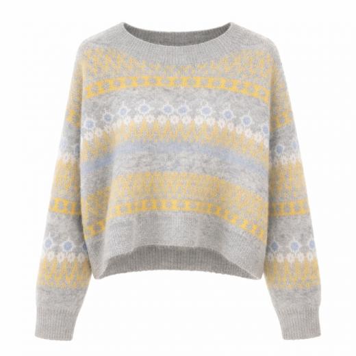 BOSS Maglione Donna Girocollo In Misto Lana C Fimosa 50525157 Colore Grigio