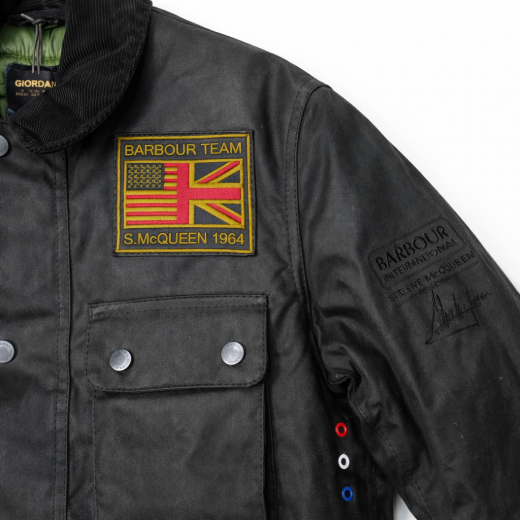 BARBOUR B.Intl Steve McQueen Workers Wax Jacket MWX1853BK51 Black