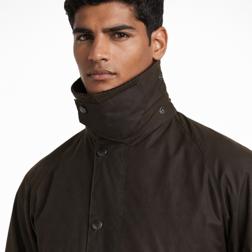 Barbour Giacca Uomo in Cera Classic Bedale Wax Olive MWX0010OL71 Cotone Cerato