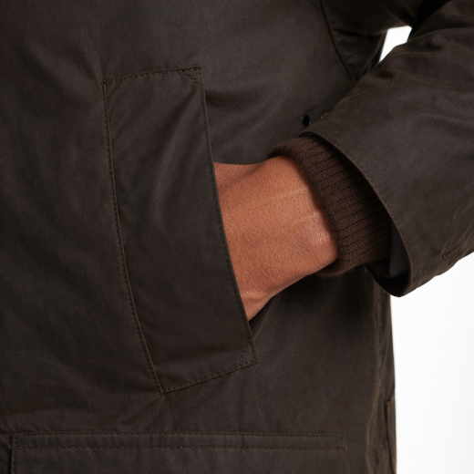 Barbour Giacca Uomo in Cera Classic Bedale Wax Olive MWX0010OL71 Cotone Cerato