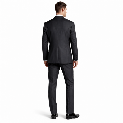 HUGO BOSS Abito Uomo con Gilet Nero 100% Lana Regular Fit 50219987