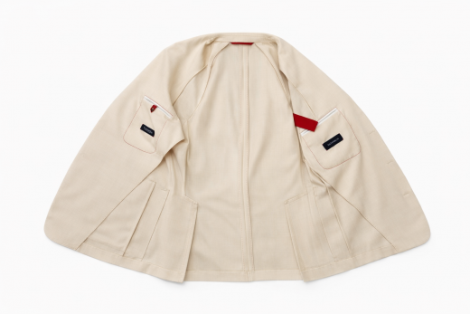 SIMBOLS Abito Uomo Beige Drop 7 A10691M 085 Made in Italy Giacca Sfoderata