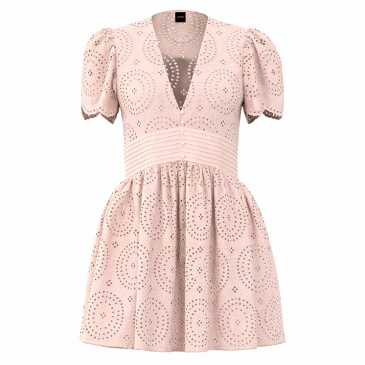 BOSS Vestito Donna C_Debrody 50538362 Rosa in Pizzo Sangallo