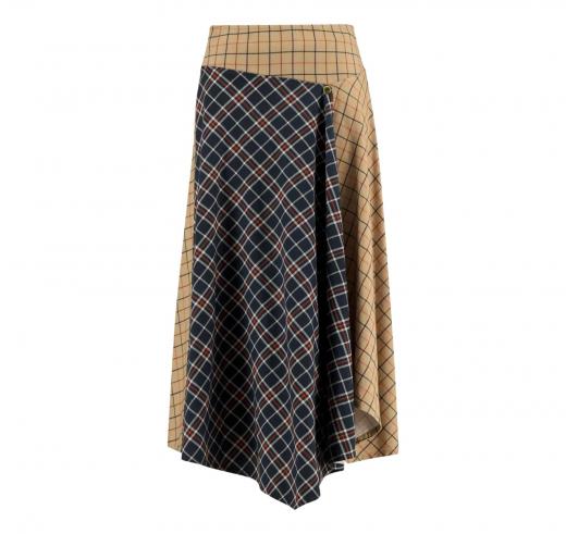 BARBOUR Gonna Donna Midi Dalbury Tartan LSK0147MI11 Colore Multi Check Blu Beige