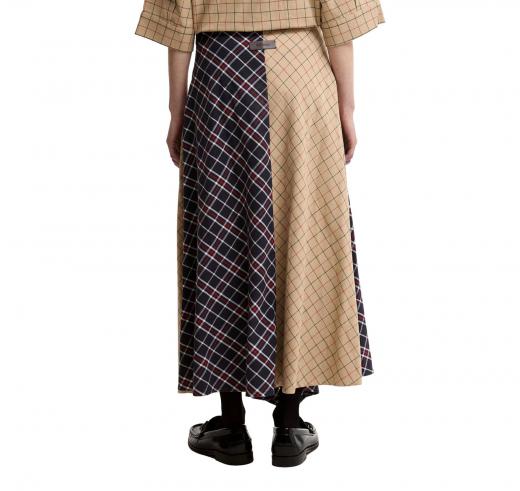 BARBOUR Gonna Donna Midi Dalbury Tartan LSK0147MI11 Colore Multi Check Blu Beige
