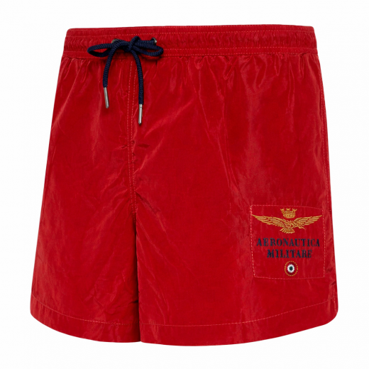 AERONAUTICA MILITARE BW176C Costume da Bagno Colore Rosso Con Tasche