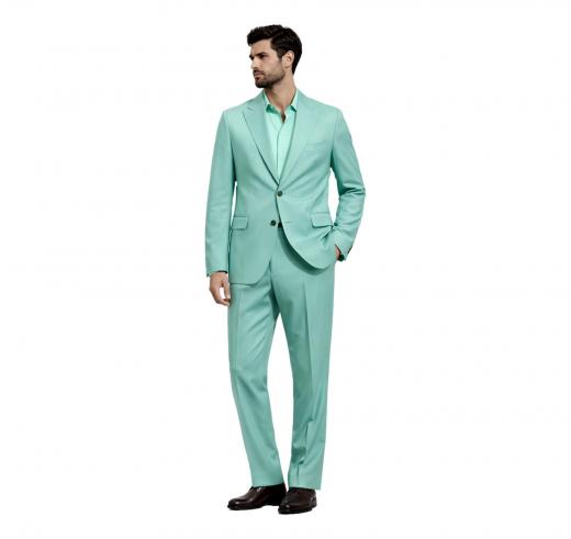 SIMBOLS Abito Uomo Drop 7 Slim Fit A11530 Made in Italy Colore Verde Menta