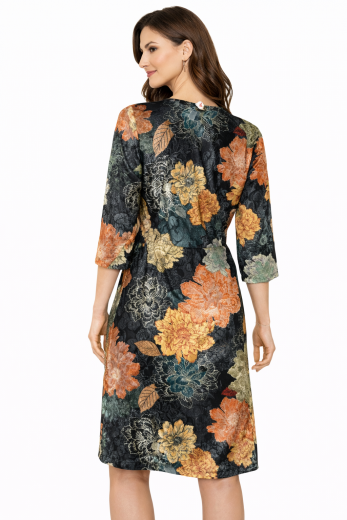 LISA KOTT Abito Donna Curvy Style Colore Fantasia E17754 Made in Italy