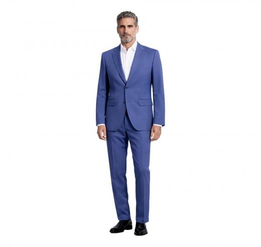 BOSS Abito Uomo Slim Fit Lana Elasticizzata Antipiega H-HUGE-2PCS-224 50509485 Blu