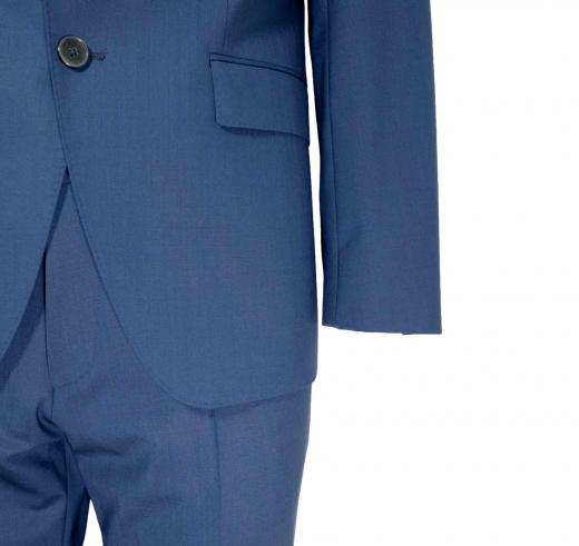 BOSS Abito Uomo Slim Fit Lana Elasticizzata Antipiega H-HUGE-2PCS-224 50509485 Blu