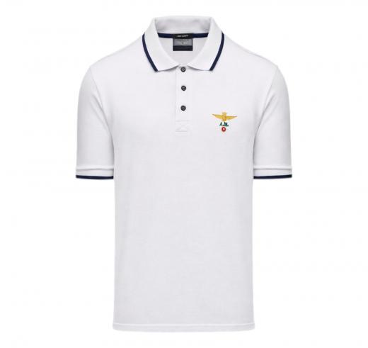 AERONAUTICA MILITARE Polo Uomo in Pique di Cotone 261PO1308UP00082 Colore Bianco