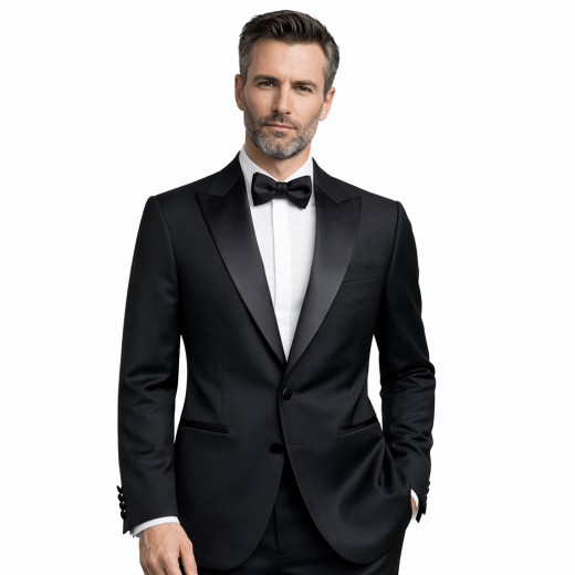 ROY ROBSON Giacca Smoking Uomo Colore Nero Slim Fit Stretch 5038