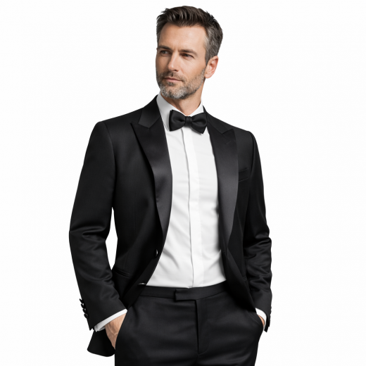 ROY ROBSON Giacca Smoking Uomo Colore Nero Slim Fit Stretch 5038