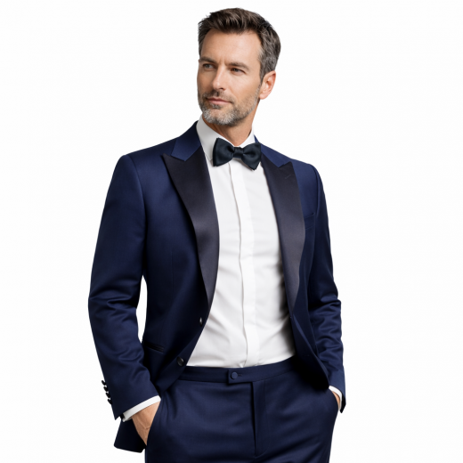 ROY ROBSON Giacca Smoking Uomo Colore Blu Slim Fit Stretch 5038