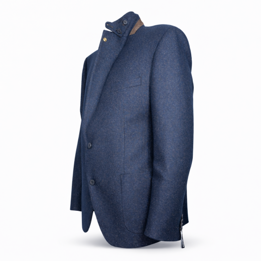 ROY ROBSON Giacca Uomo Regular Fit in Lana Mista con Tasche a Toppe Colore Blu