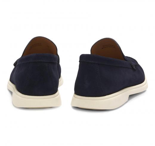 BOSS Mocassini Uomo In Pelle Scamosciata Sienne Loaf Sd N 50543083 Colore Blu Scuro