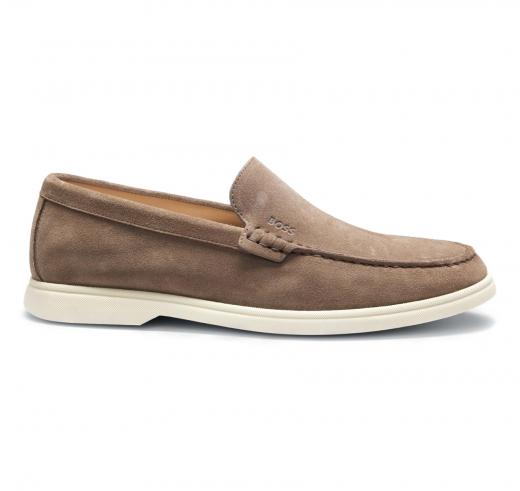 BOSS Mocassini Uomo In Pelle Scamosciata Sienne Loaf Sd N 50543083 Colore Beige