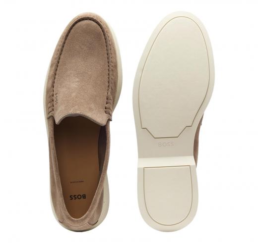 BOSS Mocassini Uomo In Pelle Scamosciata Sienne Loaf Sd N 50543083 Colore Beige