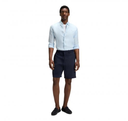 BOSS Mocassini Penny In Pelle Scamosciata Noel Mocc Sdpeb 50541750 Colore Blu Scuro