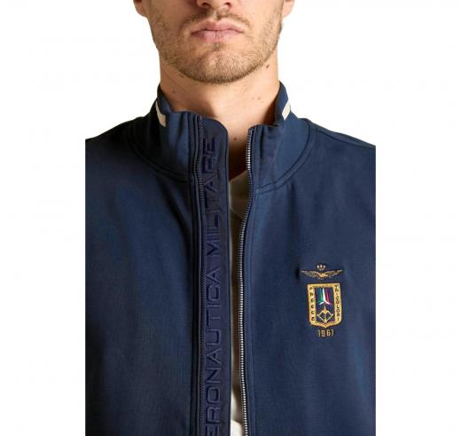 AERONAUTICA MILITARE Felpa Uomo In Cotone Frecce Tricolori 261FE2089UF00674 Colore Blu Navy