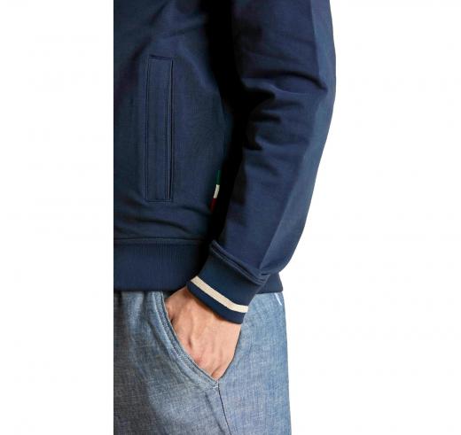 AERONAUTICA MILITARE Felpa Uomo In Cotone Frecce Tricolori 261FE2089UF00674 Colore Blu Navy