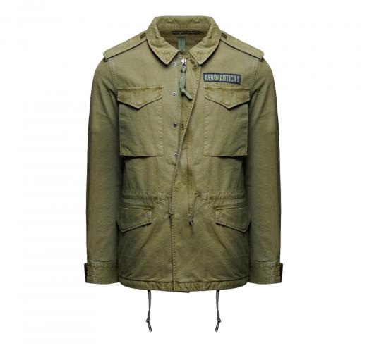AERONAUTICA MILITARE Field Jacket Uomo In Cotone AB3044UCT04233 Colore Verde Militare