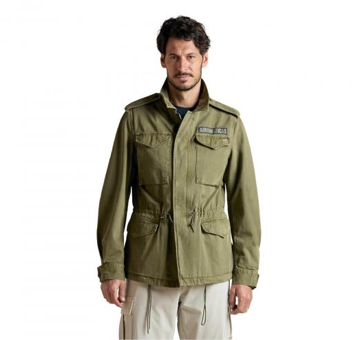 AERONAUTICA MILITARE Field Jacket Uomo In Cotone AB3044UCT04233 Colore Verde Militare