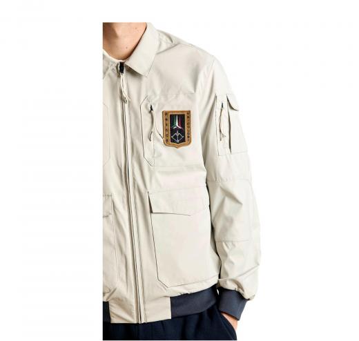 AERONAUTICA MILITARE Giacca Pilot Uomo Tecnica Con Patch AB3049UCT04290 Colore Bianco Ghiaccio