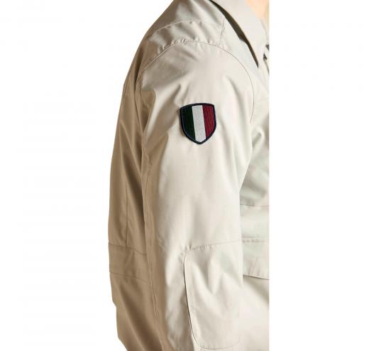 AERONAUTICA MILITARE Giacca Pilot Uomo Tecnica Con Patch AB3049UCT04290 Colore Bianco Ghiaccio