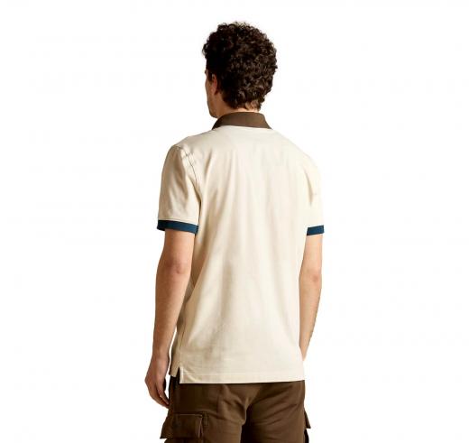 AERONAUTICA MILITARE Polo Uomo Con Ricami Frecce Tricolori 261PO1908UP00191 Colore Beige Chiaro