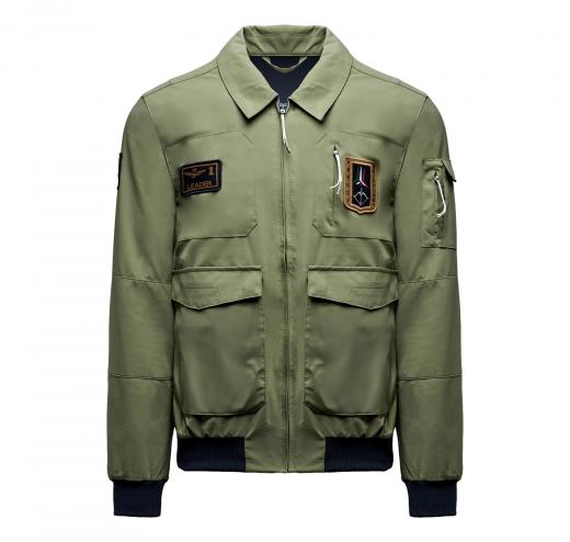 AERONAUTICA MILITARE Giacca Pilot Uomo Tecnica Con Patch AB3049UCT04290 Colore Verde Militare