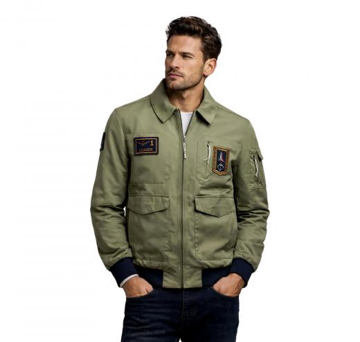 AERONAUTICA MILITARE Giacca Pilot Uomo Tecnica Con Patch AB3049UCT04290 Colore Verde Militare