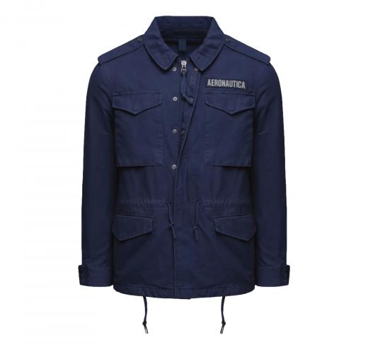 AERONAUTICA MILITARE Field Jacket Uomo In Cotone AB3044UCT04233 Colore Blu